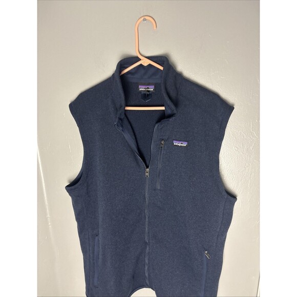 Patagonia Other - Patagonia Men’s Better Sweater Vest Jacket Navy Blue 25881 Full Zip Sz XXL EUC
